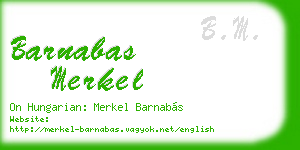 barnabas merkel business card